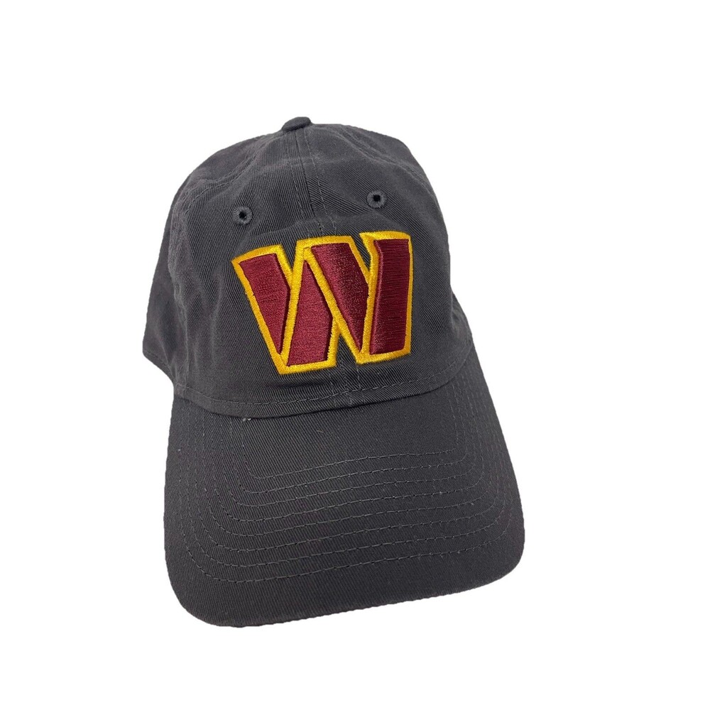 Washington Commanders gray baseball cap hat new era mens cotton Adjustable